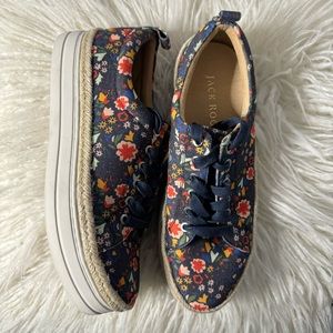 JACK ROGERS Mia Floral Sneaker • size 7.5